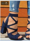 Wish New 2025 Summer Fashion Casual High Heel Fish Mouth Open Finger Large Size Sandals Women's Shoes HZ0115