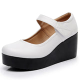 High-Heeled Waterproof Table Women's Single Shoes Heel Thick Soles Anti-Slip In The Elderly Leather Shoes Mother Shoes Spring And Autumn Slope And Soft-Soled Women's Shoes HZ0115