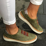 2025 Ms. Casual Single Shoe Flat Bottom Large Thick Base Breathable Women's Shoes Light Leisure Fashion HZ0115