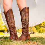 2025 Embroidered Long Boots Lady Size Low Square And Women's Boots 34-43 HZ0115