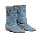 New Women's Boots Low-Rise With Cowboy Casual Cowboy Short Boots Ladies Autumn Winter Cowboy Boots HZ0115
