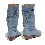 New Women's Boots Low-Rise With Cowboy Casual Cowboy Short Boots Ladies Autumn Winter Cowboy Boots HZ0115