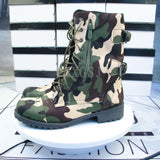 Autumn And Winter New Leather Boots Women Solid Ribbon Zipper Pocket Martin Boots Station Wish HZ0115