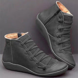New Women's Boots 2025 Autumn And Winter Large-Size Leisure Short Boots Women's Boots Flat Bottom Women's Boots HZ0115