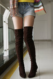 New Velvet High-Cable Women's Boots Large-Size Shoes Pure Pigment Version Suitable For Light Weight HZ0115