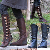 Wish2025 Autumn/Winter New Fan Low Square Zipper Big Button Metal Decoration Women's Boots HZ0115