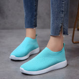 2025 New Fly Weaving Shallow Mouth Low Help Light And Breathable One-Foot Pedal Round Head Large-Size Leisure Flat-Bottomed Sneakers HZ0115