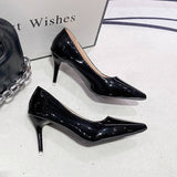 2025 Summer New Head-To-Head Shallow Heel Wearing High-End Temperament Single Shoes HZ0115