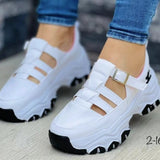 Large-Size Thick-Bottomed Buckle With Casual Sandals 2025 New Thick Low Round Head Hollow Single Shoe HZ0115