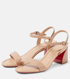 Simple And Soft Leather 2025 Summer New Thick And Round Toe Solid Color Elegant Buckle Sandals Woman HZ0115