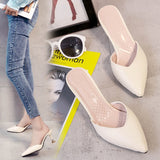 2026 Spring New With Fine And Pointed Fashion Korean Version Of The Willow Nail Comfortable Women's Cool Slippers HZ0115