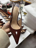 Gaoding 2025 Summer New Trendy Transparent Crystal Slope And Pointed Sandals Female Leather Ultra-High European Sexy HZ0115