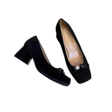 Design Sense Fairy Velvet High-Heeled Women 2025 Summer New French Style Wearing Simple Temperament High Heels HZ0115