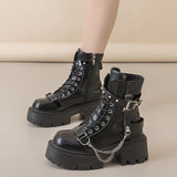 British Punk Style Thick Bottom Martin Boots 2025 New Mid-Chammelt Sweet Cool Small Man To Increase Fashion Boots HZ0115