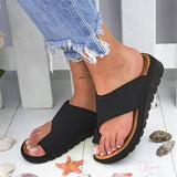 Large-Size Lady Wearing Leather Tods And Covers Cool Slippers Women's Large Size Women's Shoes 40-43 HZ0115