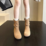 Short Boots Women 2025 New Brysted Blaws Vintage Gentle Muillard Street Heap Boots HZ0115