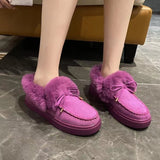 2025 Autumn And Winter Women's Cotton Boots Plus Thick Low Help To Keep Warm Wool Cotton Shoes Popular HZ0115