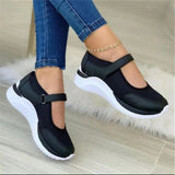 2025 New Casual Single-Shoe Women's Thick Sole Flying Weaving Breathable Magic Stick Casual Mesh Large Size Women's Shoes HZ0115