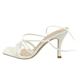 161-329 Women's High-Heeled Sandals Square Head Sheel-Slender Cross-Tieed Fashion And Simple Women's Shoes HZ0115