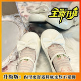 Cute Bow Lolita Shoes Lolita JK Small Leather Shoes 2025 New Round Head With Mary Jane Single Shoes HZ0115