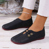2025 Summer And Autumn New Soft Leather Flat Soles Women's Round Head Shallow One-Foot Pedal Large Size Women's Shoes HZ0115