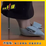 High-Heeled Tip Bows Light-Mouthed Single Shoes Spring And Autumn 2025 New Summer Korean Version Thin Senior Sense Of Women HZ0115