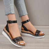 Slope Sandals Women 2025 New Summer Size With High Heel Thick Soles Lightweight Sandals HZ0115
