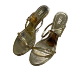 ZA 2025 Spring New Buckle With Stylish Metal Fine High Heels Golden Dew Temperament Sexy Shoes HZ0115