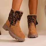 Snow Boots Autumn And Winter New Large Size Side Zip Hair Anti-Slip Waterproof Plus Thick Low-Tight Cotton Shoes HZ0115