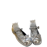 Elegant Thin Round Head Bow Flat Sole Single Shoes Summer New Small Leather Shoes Light Mouth Mary Jane Dress HZ0115