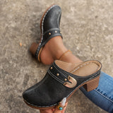 Summer New 2025 Baotou Slope And Women's Cool Drag Large-Size High-Heeled Sandals Women's Tide HZ0115