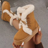 Fashion Kaqi Thick Bottom With High-Heeled Snow Boots Women's New Autumn And Winter 2025 New Warm And High Snow Boots Cotton Shoes HZ0115