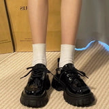 2025 New British Style Mary Precious Shoes Women's Loose High Thick-Sed Jk Small Leather Shoes Spring And Autumn Students Casual Single Shoes HZ0115