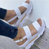 New 2025 Slope And Casual Buckle Beach Sandals And Roman Style Sandals Women HZ0115