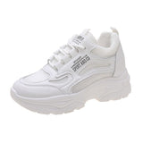 2025 New Spring And Summer New Women's Shoes Fashion Sleeker Casual Sneakers Single Shoes Round Head With Mesh Loose Cake Shoes HZ0115