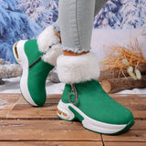 Large-Size Snow Boots Women Winter New Brushing Short Cylinder Plus Velvet Warms High-Thick Bottoms To Keep Warm Snow Boots Women HZ0115