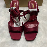 ZA Home 2025 New Women's Shoes Red Fine Heel Temperament Ankle With High Heels Side Toe With Sandals HZ0115