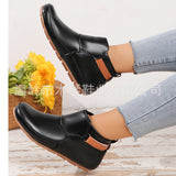 2025 Autumn And Winter Women's Shoes Fashion Code 43 Four Seasons Magic Stick Flat Bottom Short Boots Large Size Martin Boots HZ0115