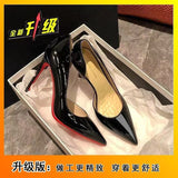 Sharp-Headed Side Air Sexy Nude High-Heeled Women Beautiful Fine Temperament Black Patent Leather Single Shoes 2025 New Spring And Autumn HZ0115