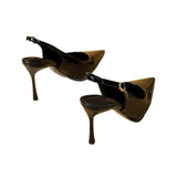 35-43 Large-Size New Ultra-High Patent Leather Pointed Back Tripty Sandals High Heels Women's Top Fine Back Empty Single Shoes HZ0115