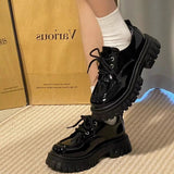 2025 New British Style Mary Precious Shoes Women's Loose High Thick-Sed Jk Small Leather Shoes Spring And Autumn Students Casual Single Shoes HZ0115