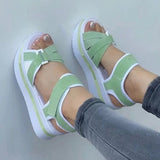 2025 Women's Shoes New Fish Mouth Thick Bottom Flat Bottom Lady Font Beach Women Cool Slippers 43 HZ0115