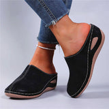 Large-Size Slope And Plus-E-Legged Slippers Women's New Slopes In The Autumn And Winter Of 2025 And A Foot Pedal Bag Head Casual Half-Slippers HZ0115