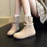 Short Boots Women 2025 New Brysted Blaws Vintage Gentle Muillard Street Heap Boots HZ0115