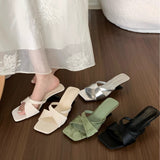 New Chinese Slope And Cool Slippers Women 2025 Summer New Fairy Style Design Sense Hedley Slippers HZ0115