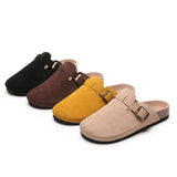 Baotou Slippers Female Couple Softwood Tug Wish Large Size Roman Shoes Casual Half-Dragging Lazy Shoes Trend HZ0115