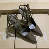 ZA New Spring 2025 On The New Fashion Temperament High-End Single Shoe Tip Light Luxury Style Point-In-Point Single Shoe Niche HZ0115