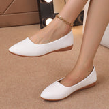 Poe And Bean Shoes Women In The Spring Of 2025 New Large-Size Women's Shoes Pointed Shallow Mother Shoes HZ0115