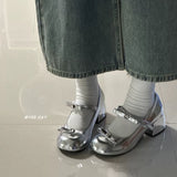 French Fairy Wind Lolita Shoes New Daily Soft Base Does Not Tired Round Head Thick Leather Shoes HZ0115