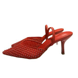 ZA Home 2025 New Pointed Shoes Slippers And Women's Fine With 2025 Summer New Hollow Mesh Yarn Half Drag Woman HZ0115